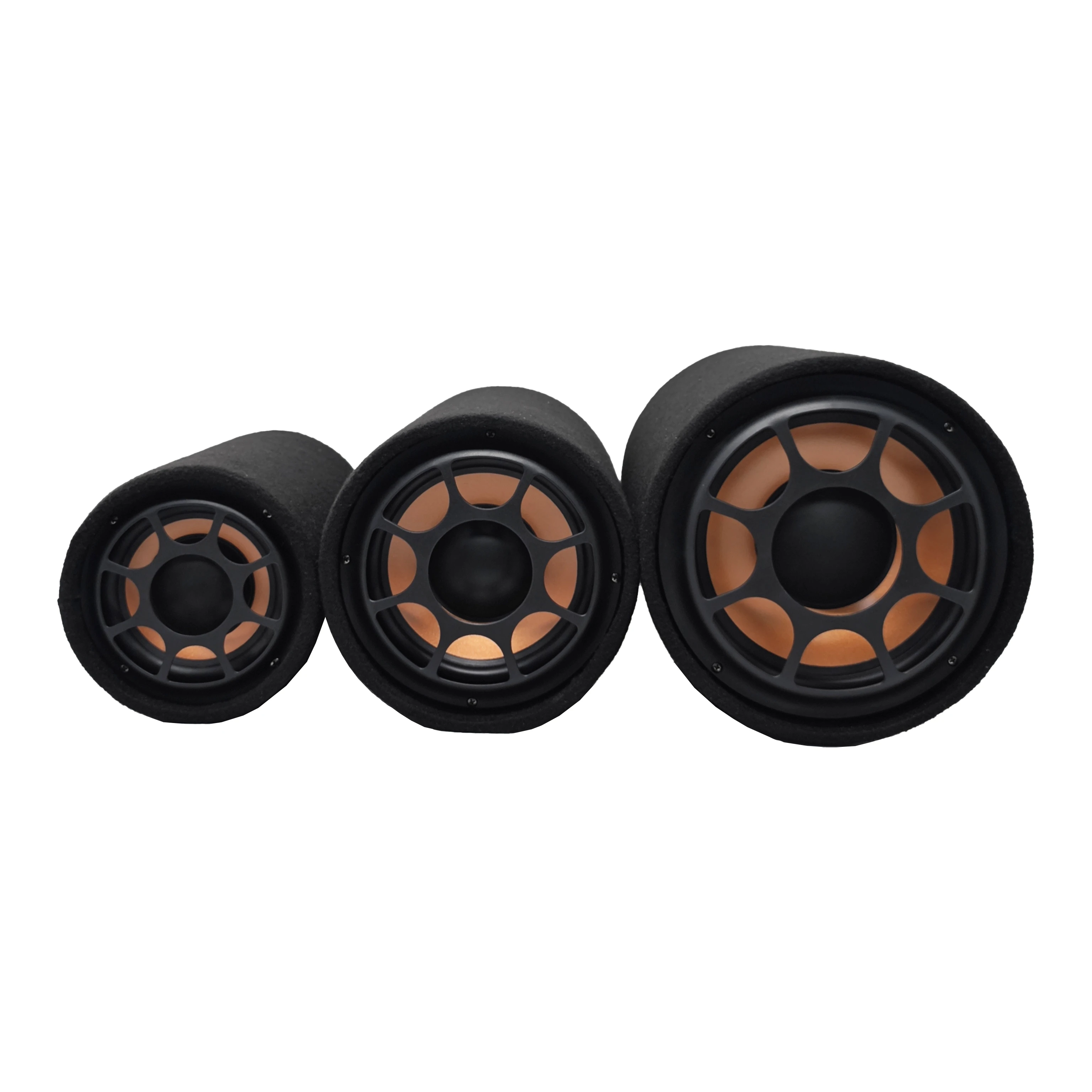 مصنع 6 "8" 10 "مضخم صوت نفق نشط أنبوب باس 10 بوصة ضميمة مكبرات صوت للسيارة صندوق مضخم صوت مستدير ثقيل للغاية