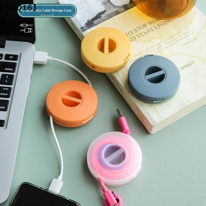Portable Cable Organizer Cord Management USB Winder Retractable Phone Holder Charger Wire Storage Protector【SMQ】
