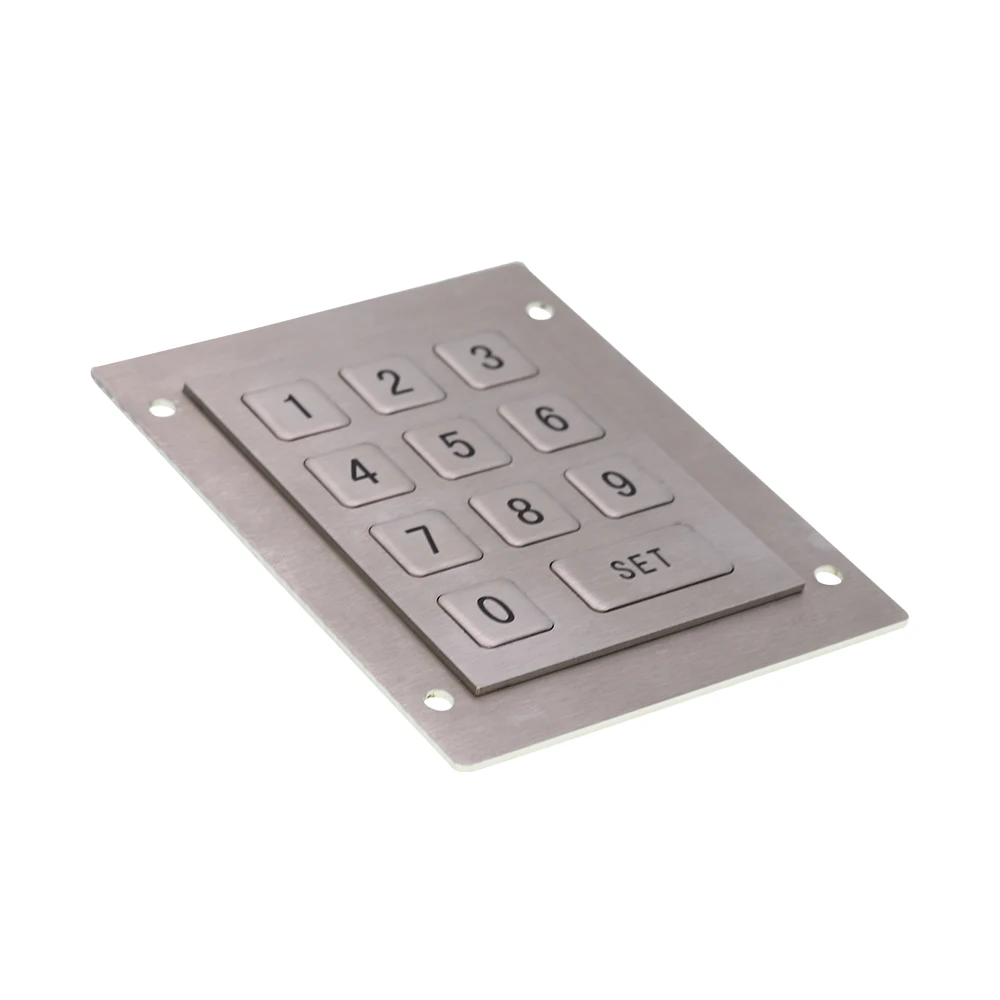 3x4 Waterpoof Panel Mount Industrial Metal Matrix metal numeric keypad For Access Control System CNC Kiosk Vending Machine