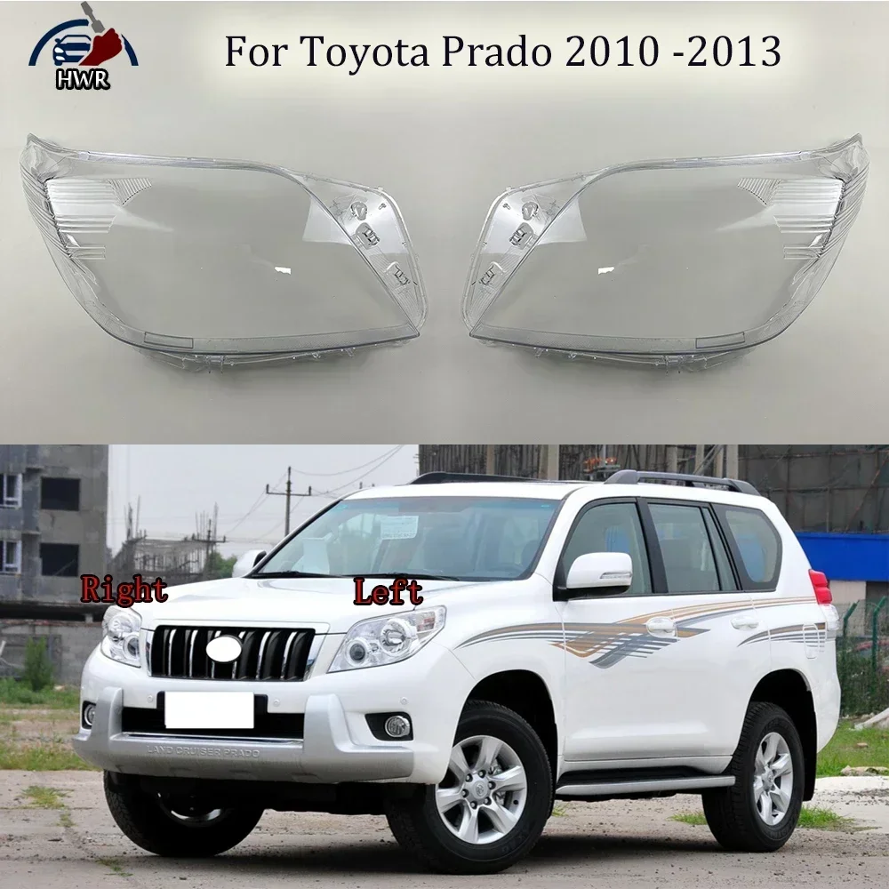 

Крышка передней фары автомобиля, замена оригинального абажура для Toyota Prado 2010-2013, крышка автомобильной фары, прозрачные линзы из плексигласа