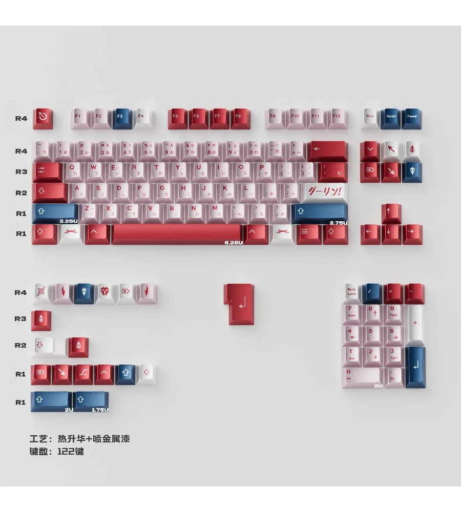Metallic paint matte keycap PBT hot sublimation original custom magnetic axis suitable ev63/night magic mechanical keyboard