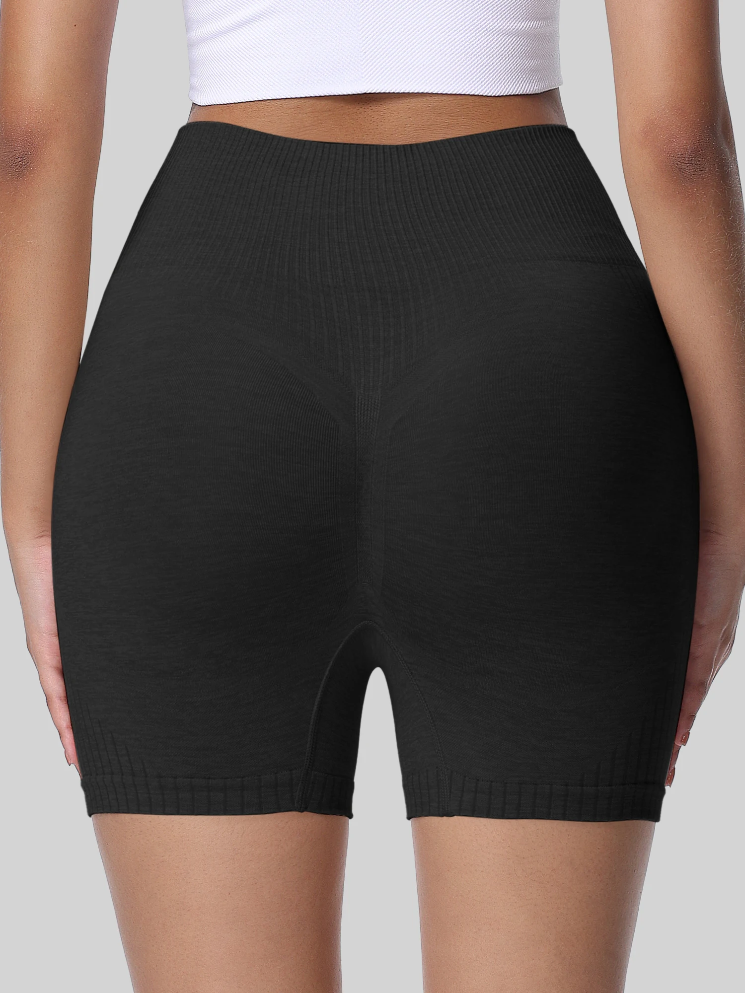 Pantaloncini da yoga elastici a vita alta, pantaloncini sportivi da corsa aderenti, attrezzatura per allenamento fitness, perfetti per le lezioni di base per principianti in palestra