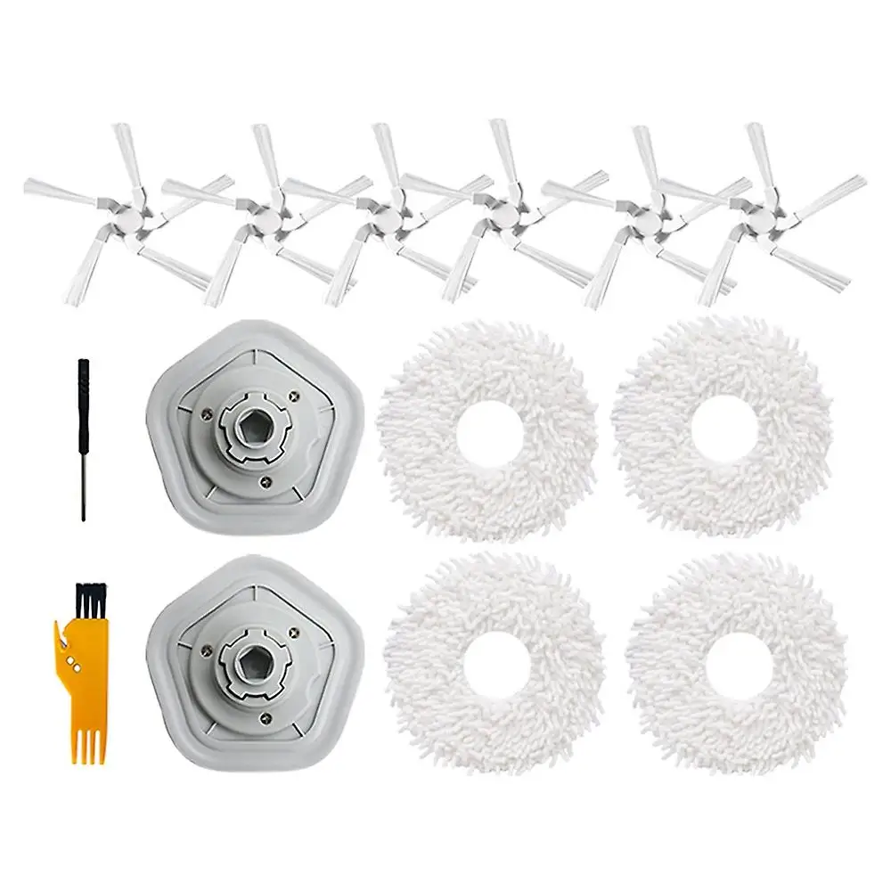 14pcs For Dreame W10/w10 Pro Mop Cloth Side Brush Cleaning Brush