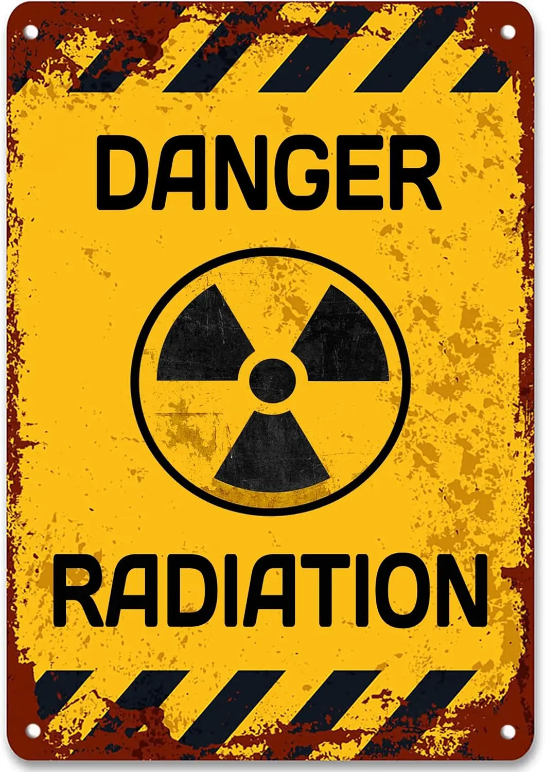 Vintage Metal Tin Sign Danger Radiation Military Sign for Home Bar Pub Kitchen Garage Restaurant Wall Deocr Plaque Signs