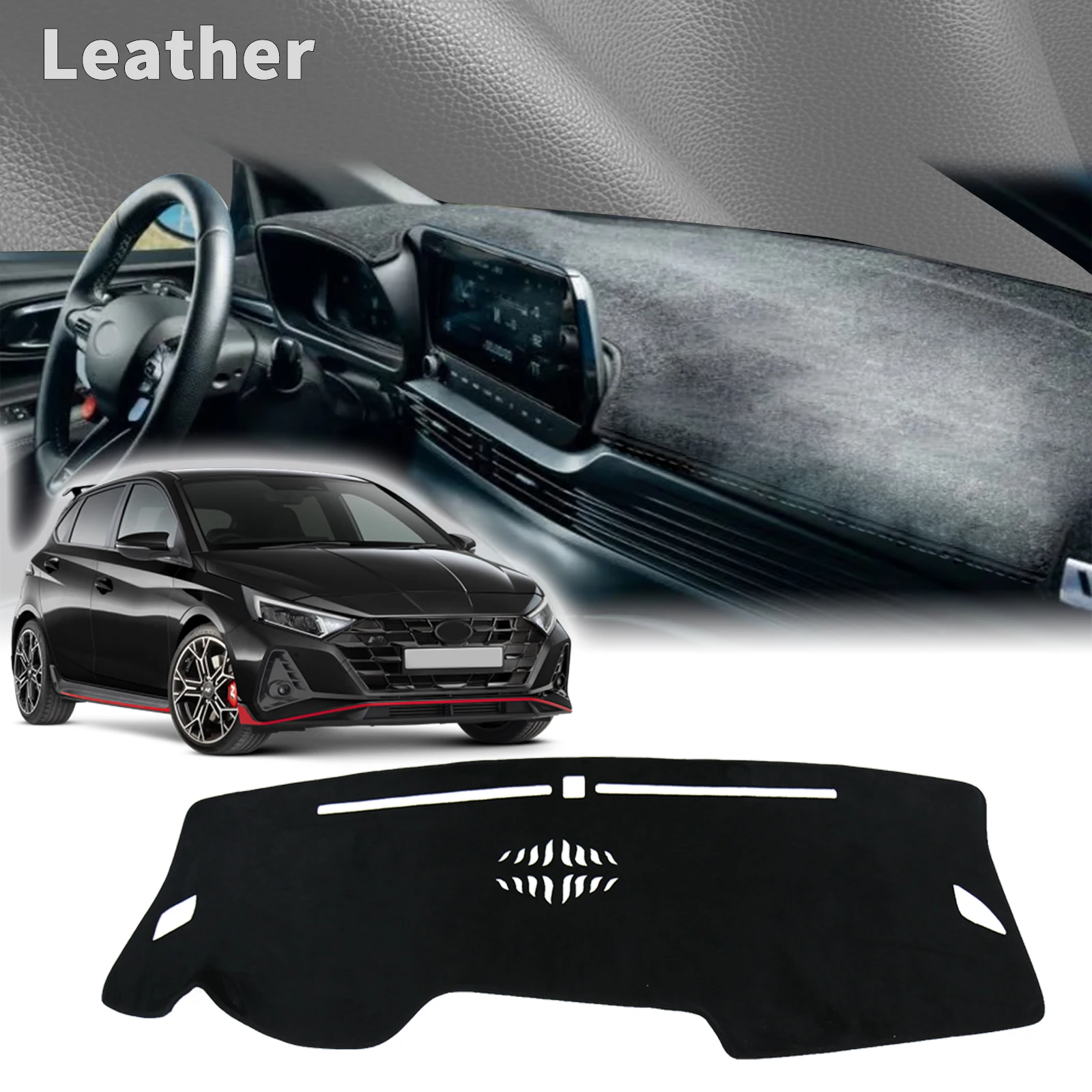 يصلح لشركة هيونداي I20 III 2020-2022 2023 2024 2025 اكسسوارات السيارات واقية السجاد داشمات غطاء لوحة القيادة وسادة داشمات ظلة #1