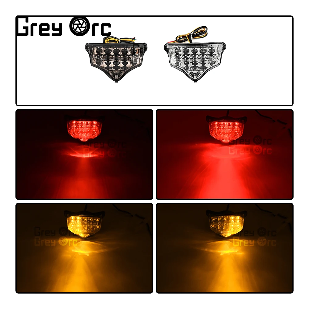 Motorcycle LED Rear Taillights Brake Turn Signal Assembly For Yamaha FZ600 FZ6 FAZER 2004 2005 2006 2007 2008 2009