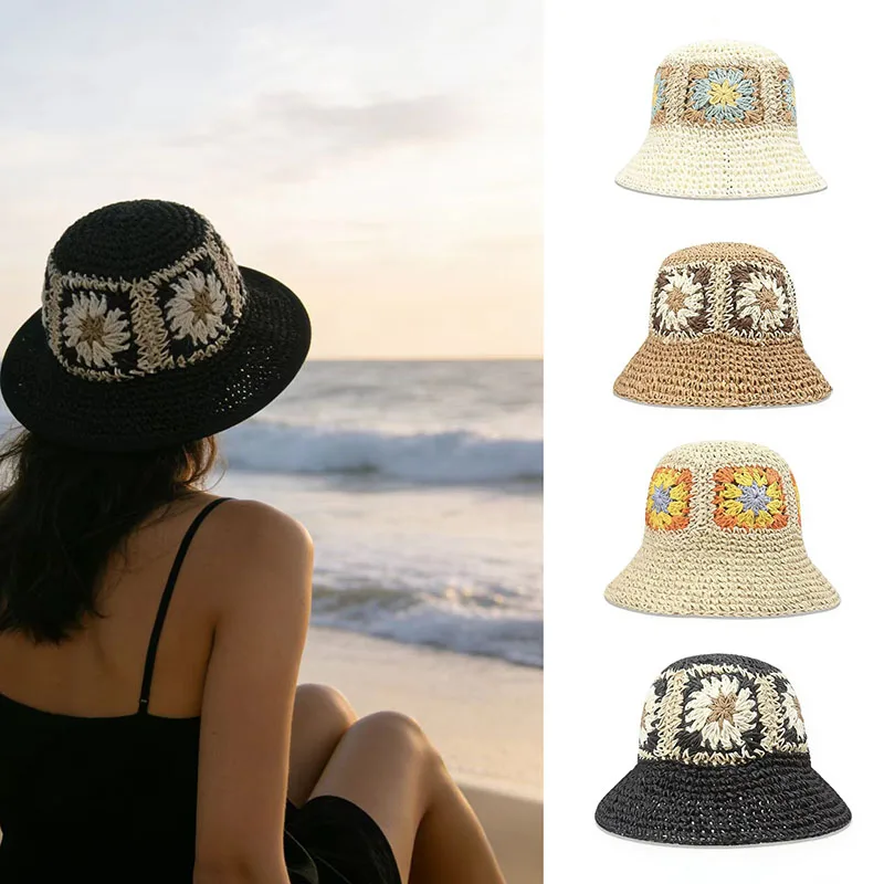 

Hand-knitted pastoral style small fresh fisherman's hat sunshade sunscreen bowl hat casual versatile fashionable fisherman's hat