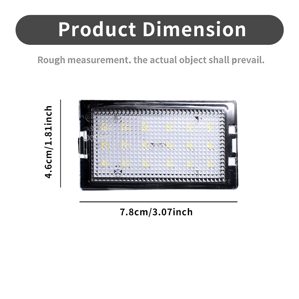 2 Pcs LED 12V Car License Plate Light For Land Rover Discovery 3 4 LR3 LR4 Freelander 2 LR2 Range Rover Sport Auto Number Lamp