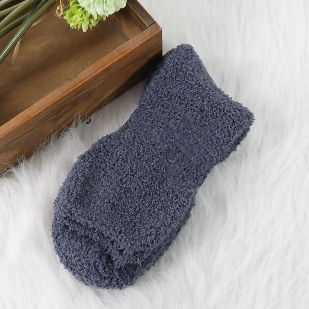 1 Pair Reliable Thicken Plush Home Sleep Socks Winter Socks Stretchy  Thermal