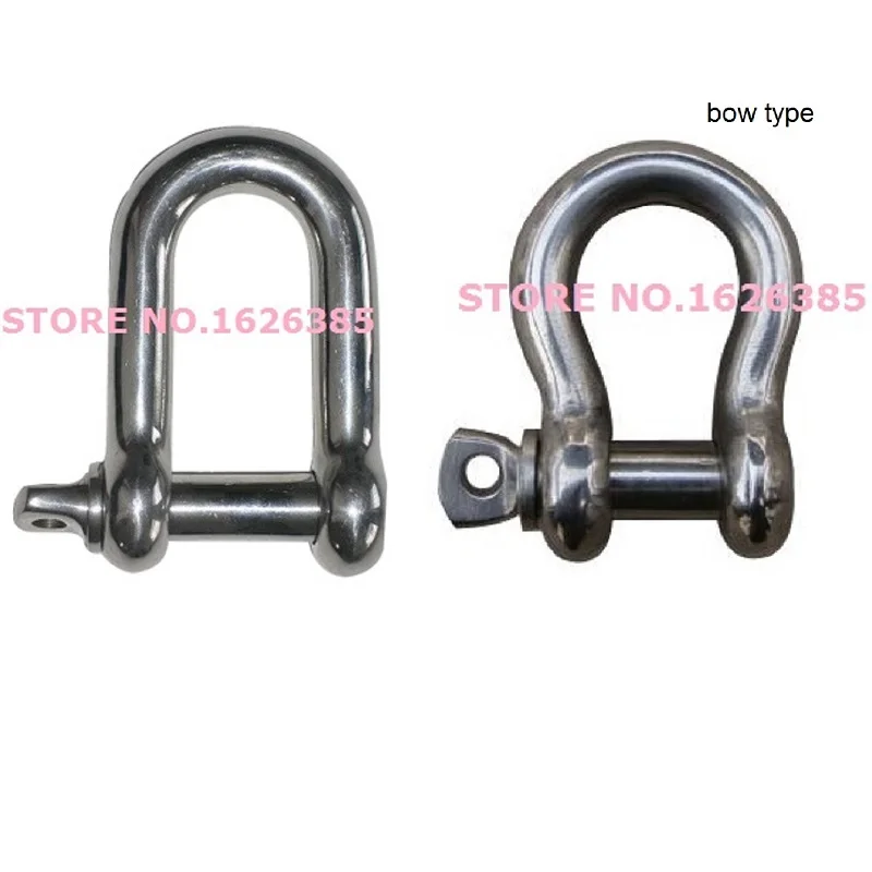 M4-M20 304 stainless Steel bow shackle Marine anchor U bolt bow part co D shackle chain fastner connecting