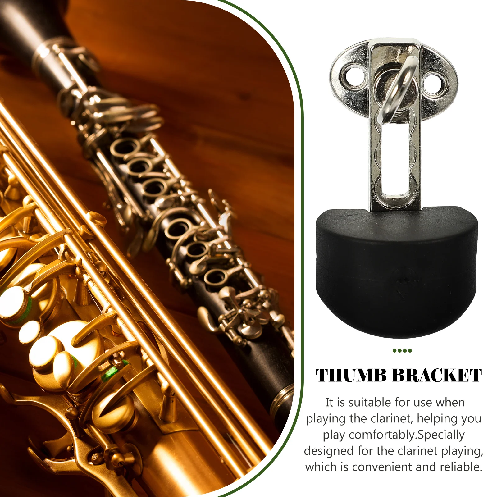 

Clarinet Thumb Bracket Cushion Finger Rest Comfortable Pad Cushions Rubber Support Holder