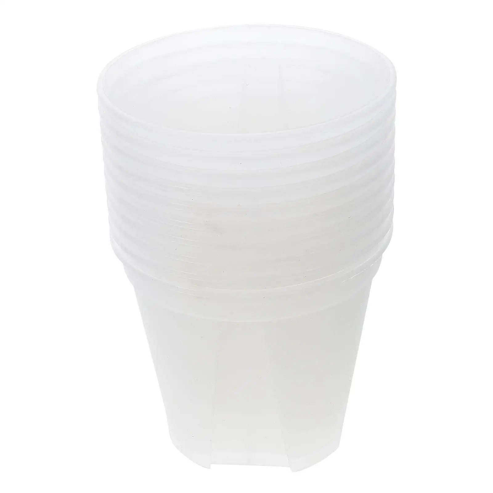 

10 Pcs Plastic Flower Pots Rounded Root Control 15cm Outer 14cm Inner 13 5cm Height Breathing Holes for Home Balcony Garden