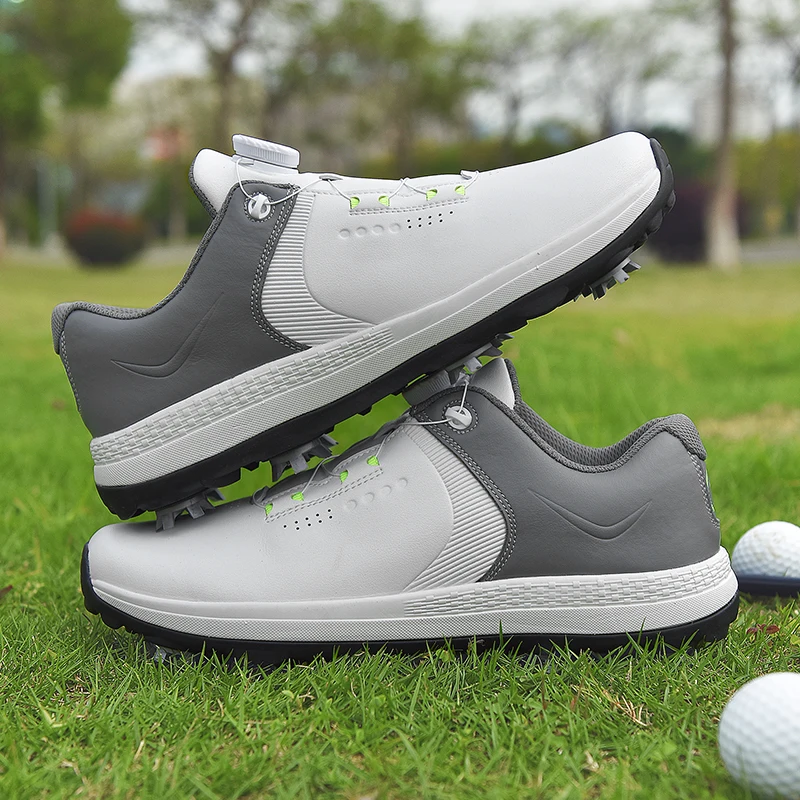 Spiked Men Golf Shoes Waterproof Microfiber Anti-collision Toe Outdoor Competition Sports Sneakers size 39-47 view 3