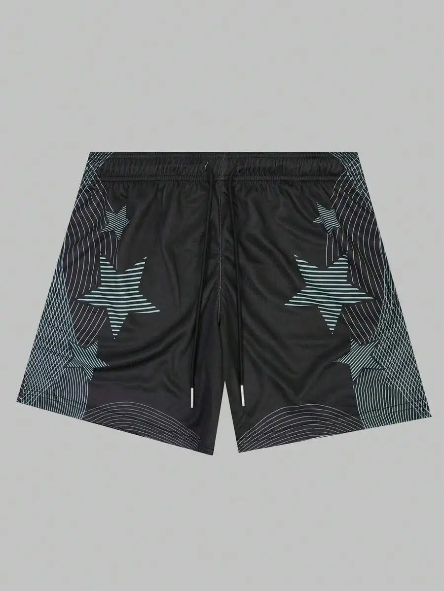 

Mens Printed Casual Shorts Soft Comfortable Daily Wear