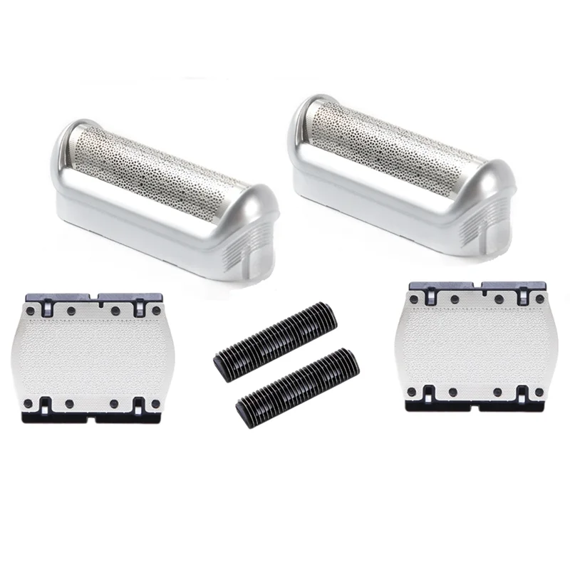 ชุดเครื่องโกนหนวดไฟฟ้า2ชุดเปลี่ยนฟอยล์และเครื่องตัดสำหรับ Braun 5S P40 P50 P60 P70 P80 P90 M30 M60 M60S M90 M90S