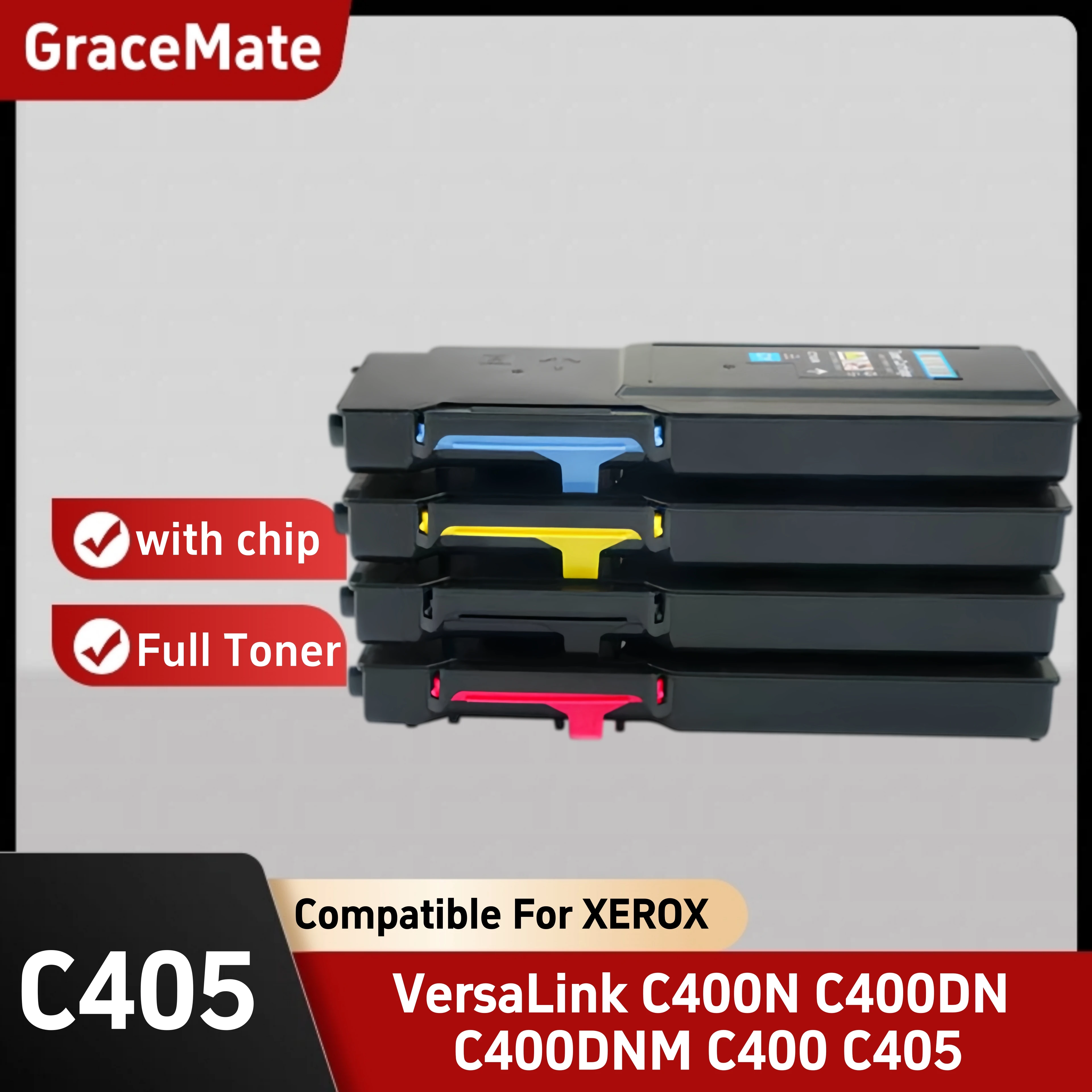 Toner Cartridge Full Toner with chip for Xerox VersaLink C400N C400DN C400DNM C400 C405 Powder Reset