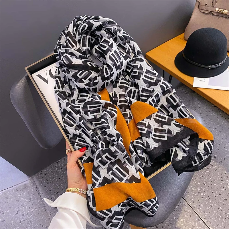 180x90cm Print Women Big Silk Satin Scarf Shawl Headbands Headscarf Neckties Neckerchief Beach Towel Cover Ups