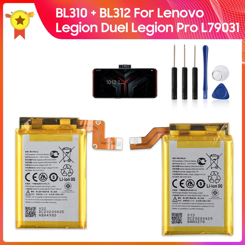 

Аккумулятор для телефона BL310 BL312 для Lenovo Legion Duel Legion Pro L79031, аккумуляторы для мобильных телефонов с инструментами