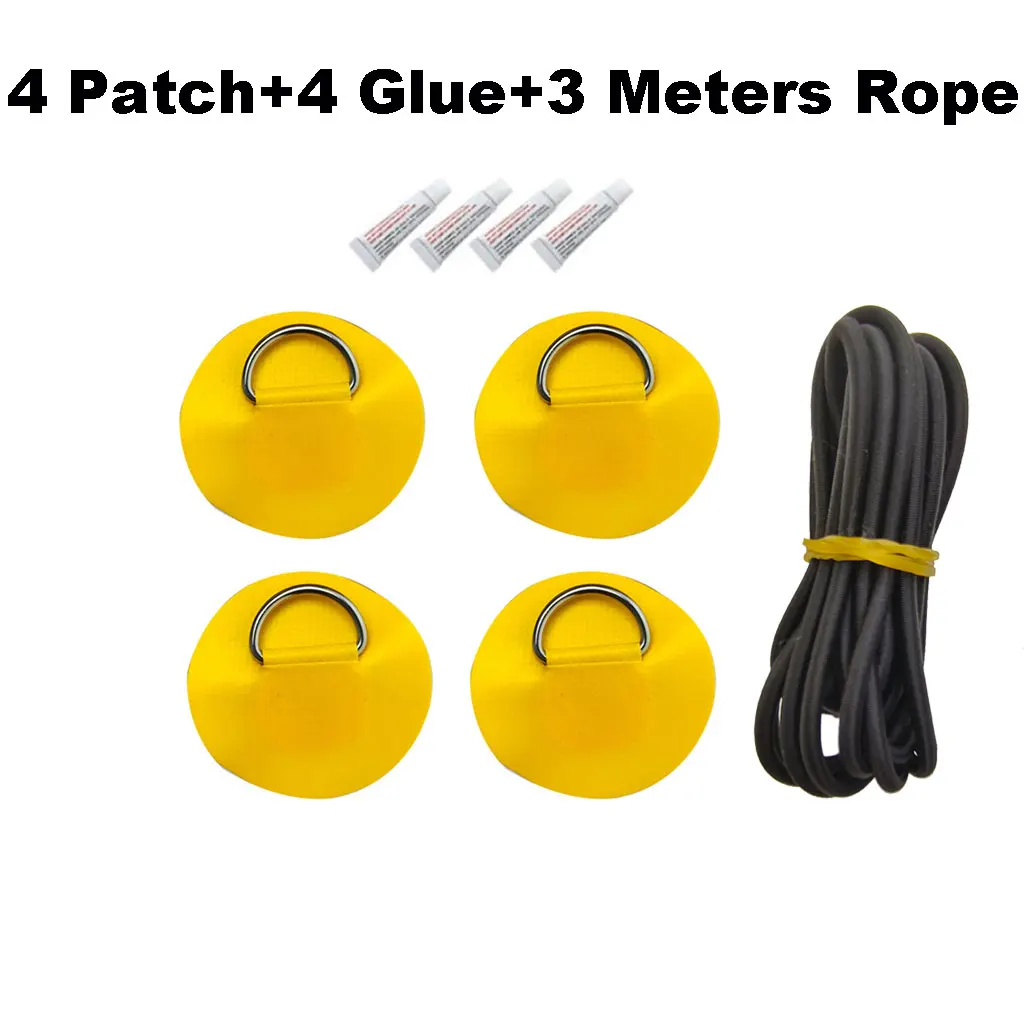 6,5 cm D-Ring-Patch für Schlauchboote, Kajaks, Dingis, SUPs, PVC-Patch für Stand-Up-Paddleboards, Kanus, Rafting-Seilring-Patch
