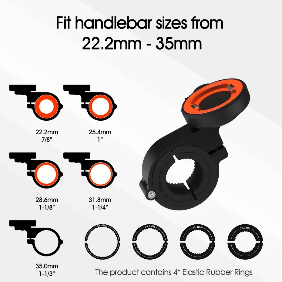 Bike Phone Mount for iPhone 16 Pro Max/16 Plus/16Pro/16/15Pro - Quick Release Shockproof Bike Holder with Matte Black PC Case