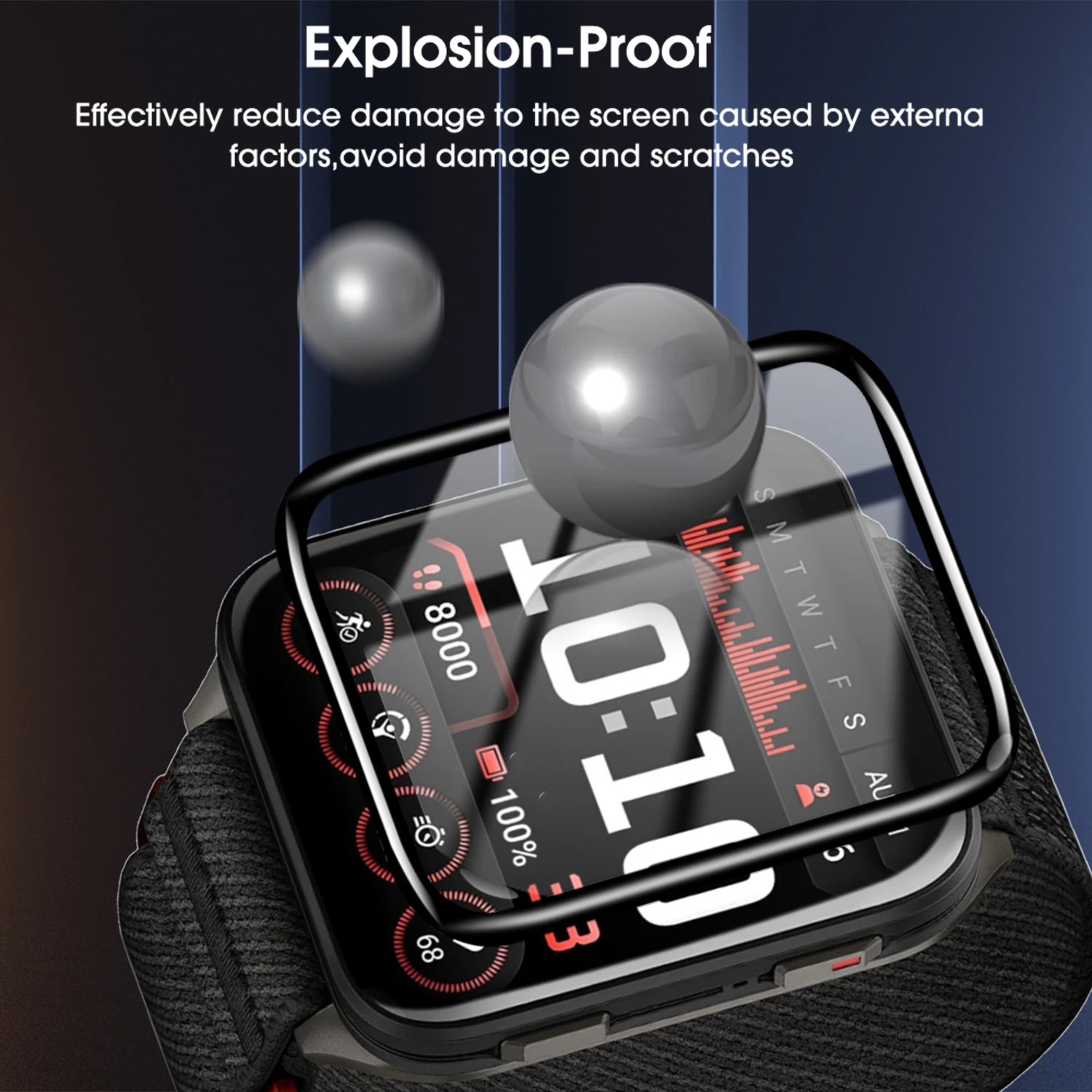 Garmin Venu X1 용 3D 곡선 가장자리 필름 Garmin Watch VenuX1 보호 필름 용 전체 범위 긁힘 방지 소프트 스크린 보호기