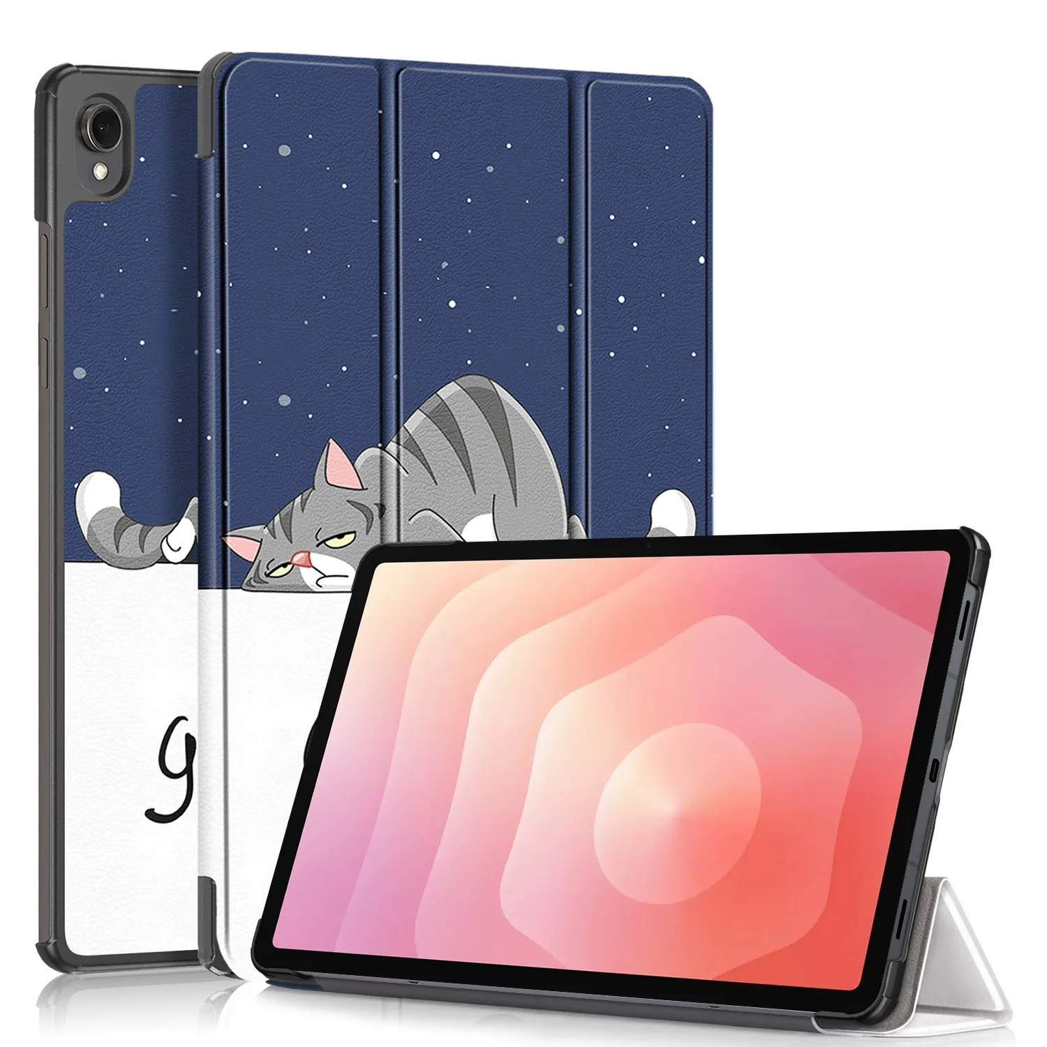 

Shockproof PU Leather Hard Case for Samsung Galaxy Tab S11 2025 SM-X730 SM-X736 11 inch Stand Casing