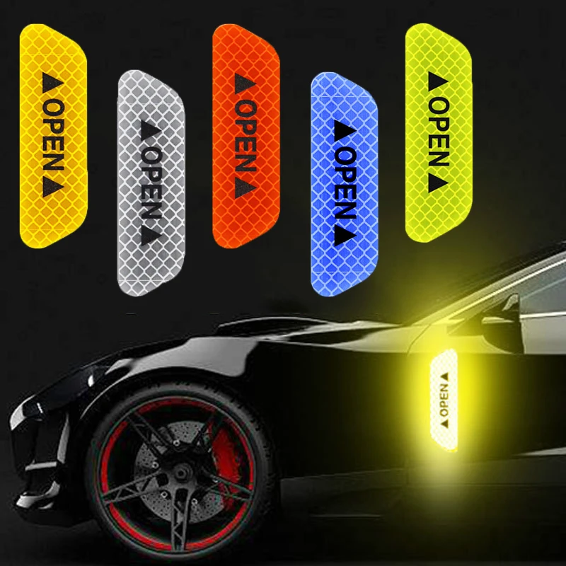 4 Pcs car door anti-collision stickers protective decorative strip car anti-scratch transparent rubber strip stickers