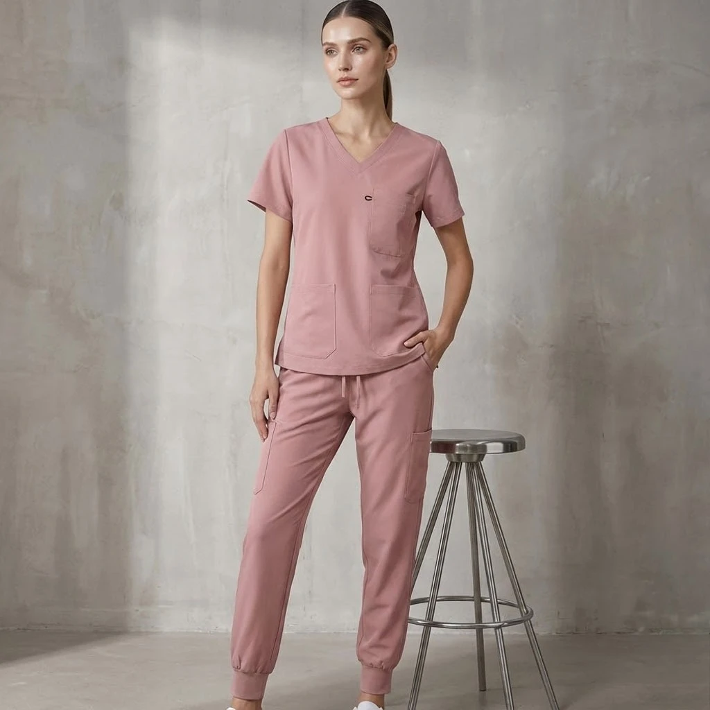 

Unisex Large Size Scrubs - Comfortable Work Uniform for Vet Tech, Pet Store, Clinic & Grooming Staf