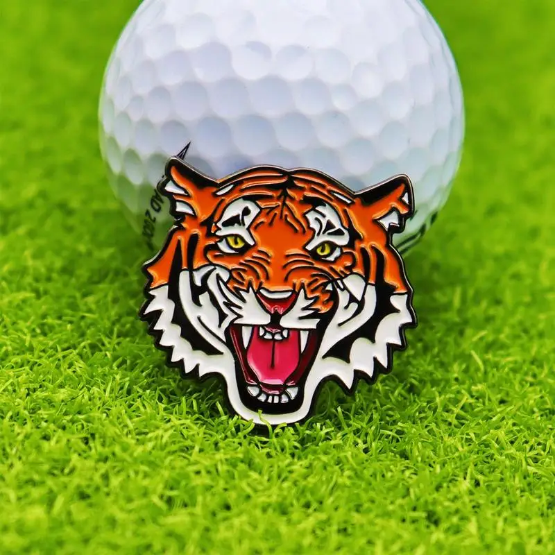 Marker golfowy magnetyczny klips na kapelusz unikalny wzór tygrysa klips uchwyt na piłkę uchwyt na piłkę golfową uchwyt na piłkę uchwyt na piłkę