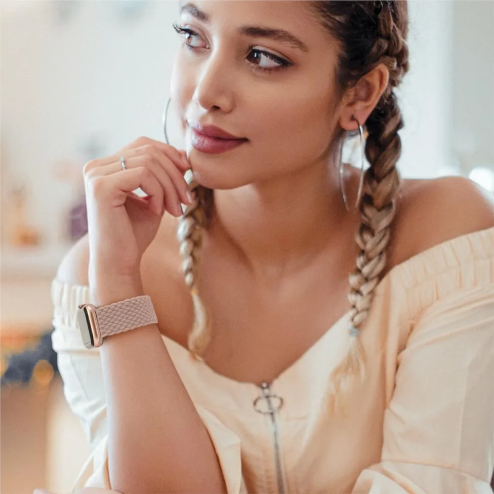 الأشرطة المضفر ل سوار ساعة يد آبل 40 مللي متر 44 مللي متر 49 مللي متر 45 مللي متر 41 مللي متر 38 مللي متر 42 مللي متر 46 مللي متر سوار iWatch الترا 2 سلسلة 10 9 7 6 3 8 SE العصابات