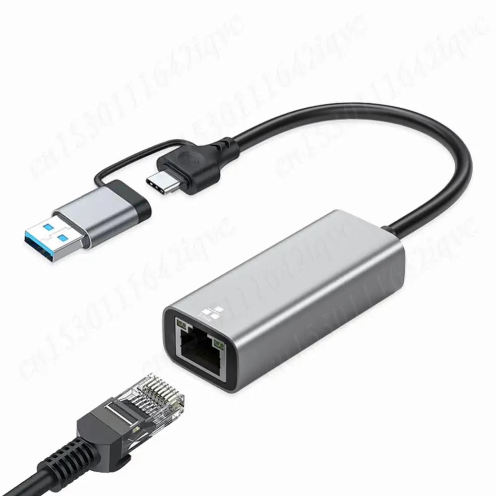 2,5G Wired USB C Zu Ethernet RJ45 Adapter 2500Mbps Gigabit LAN Netzwerk Adapter USB 3,0 LAN Konverter für Windows 7/8/10 für PC