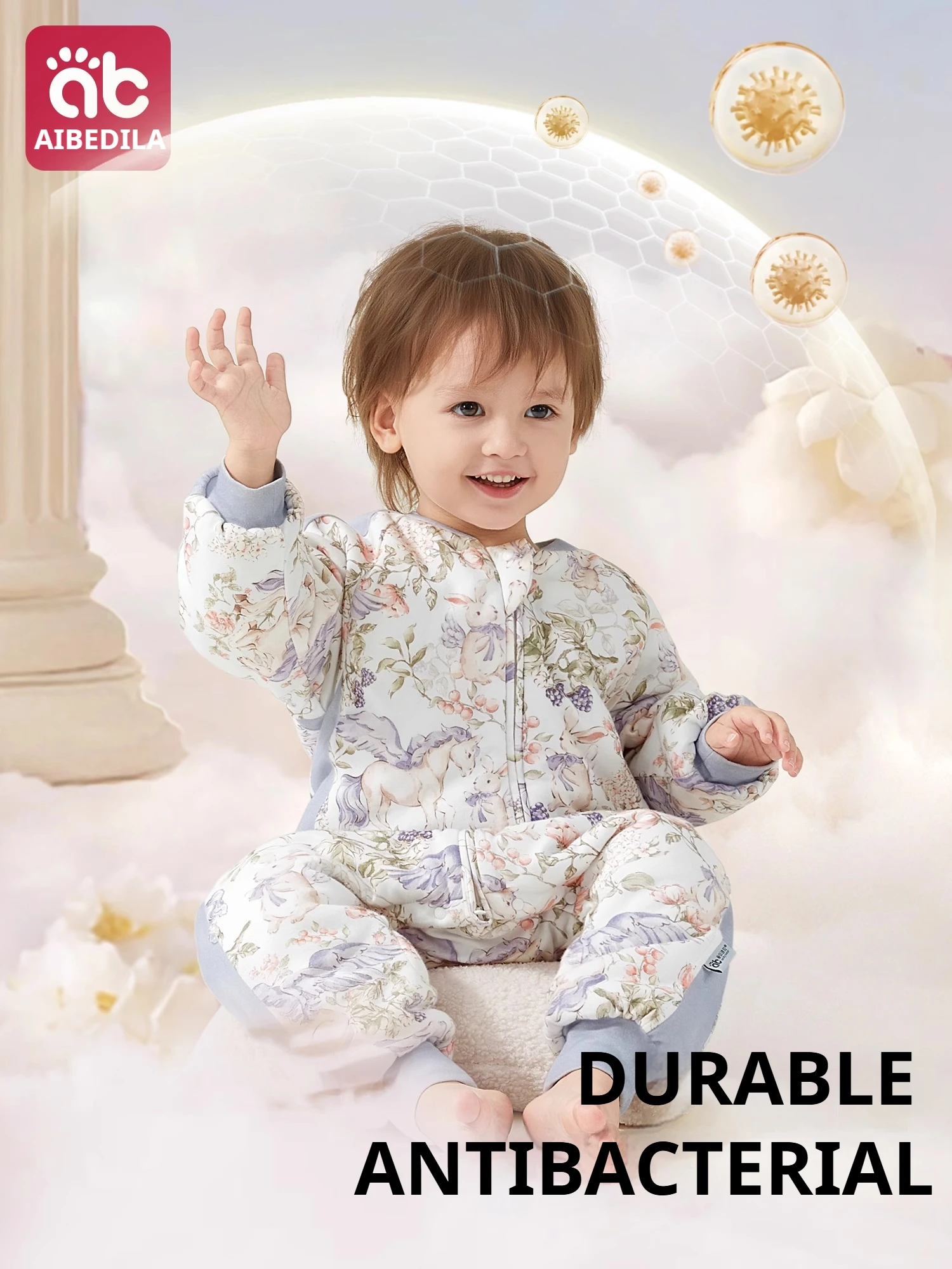 AIBEDILA كيس نوم للأطفال سميك وناعم قماط للأطفال كيس نوم للانتقال دافئ للأطفال الصغار يمكن ارتداؤه بطانية 6M-5.5T صبي/فتاة #5