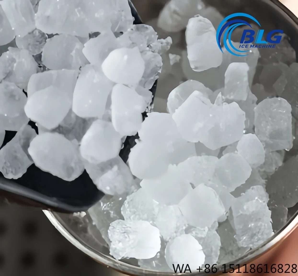 BLG Brand Home Chewable Ice Machine, Mini-Sized & Auto-Water Refill + Auto-Shutoff at Full, Perfect for Camper Vans
