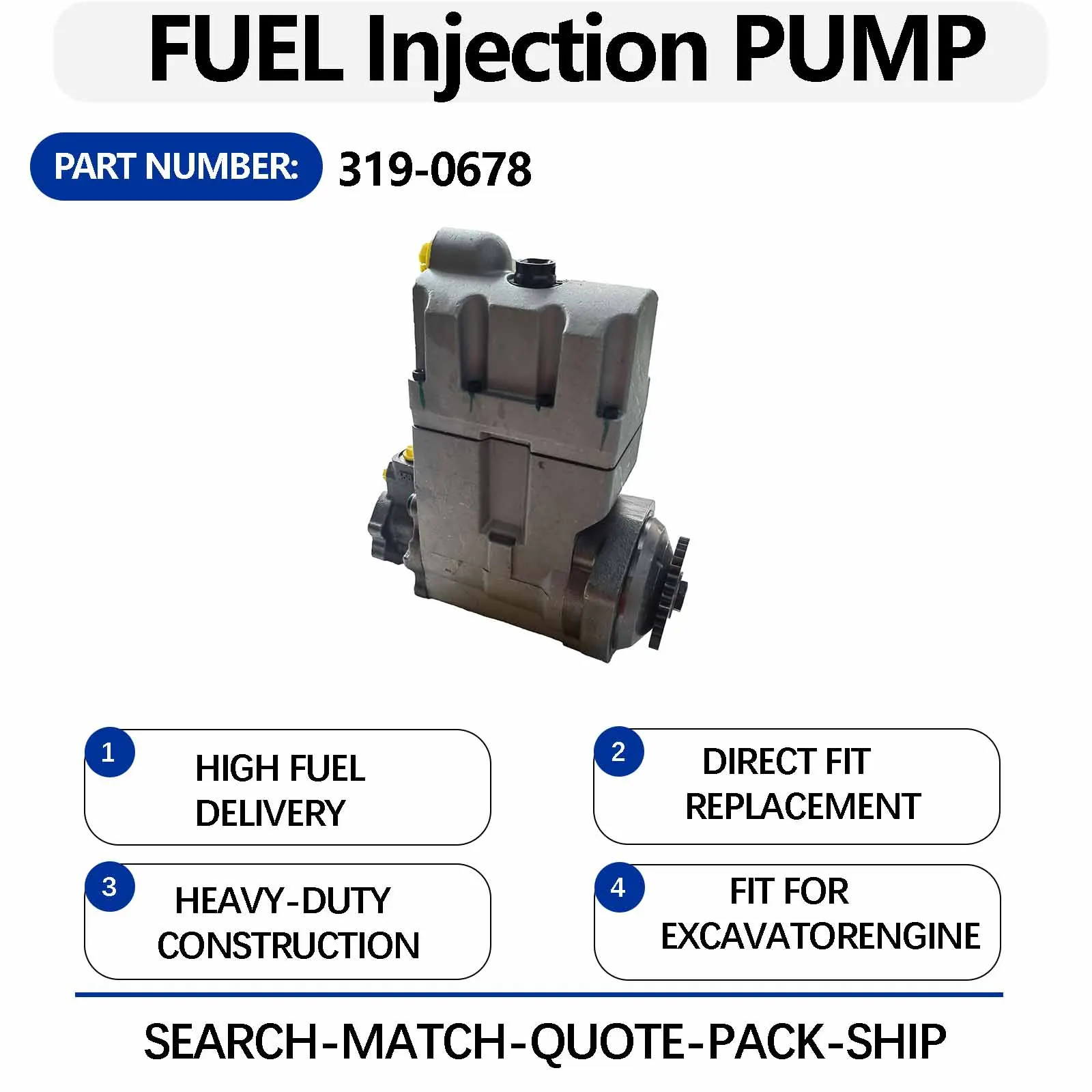319-0678 Hydraulic unit fuel injection pump For Caterpillar CAT SR4B Generator