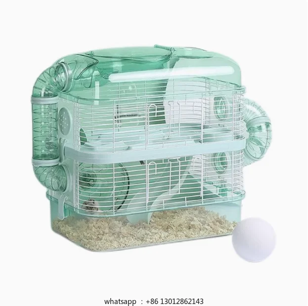 

Large hamster cage, three layers of golden bear cage, large