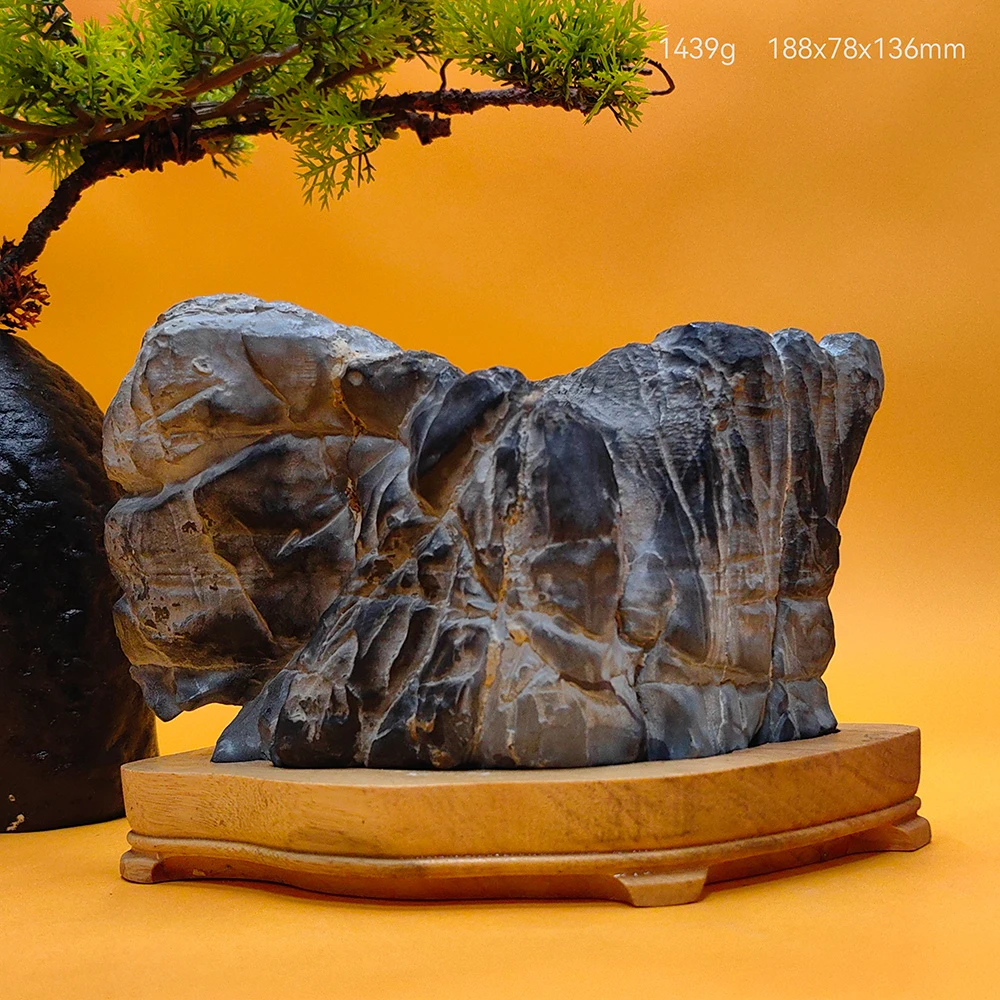 

MTBUY 1PC Suiseki Stone Cadeau Homme Sculpture Stone Collection Asian Natural Stone Office Decoration Rough Stone Mountain Rock