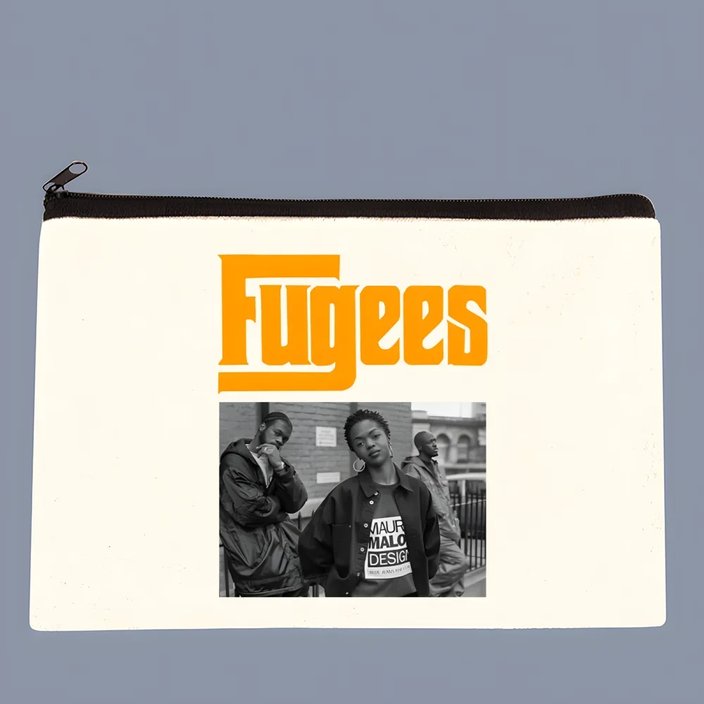 Lauryn Hill The Fugees Reggae Fusion Soul Music  Canvas Bag Pure White Zipper Coin Bag Coin Clutch Bag