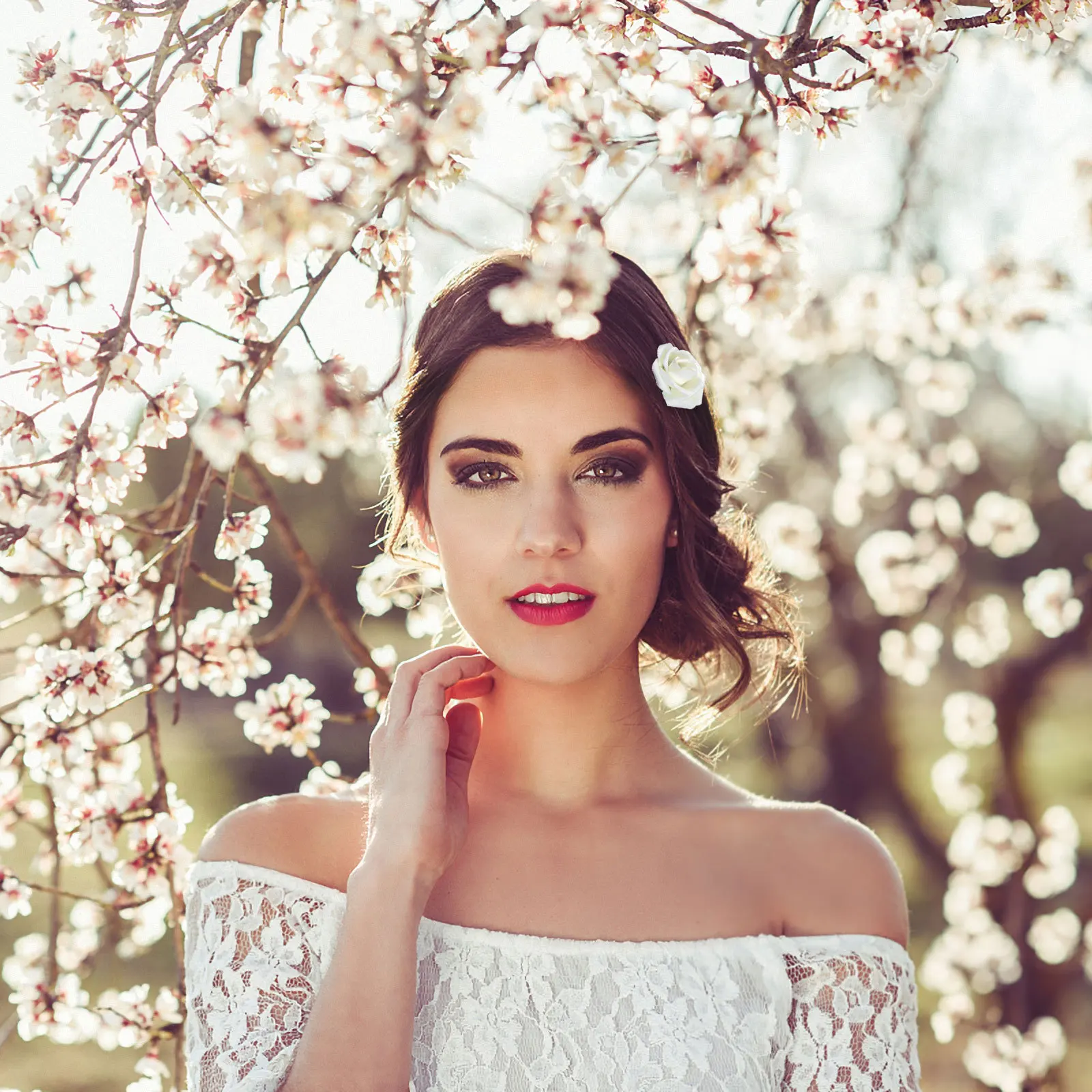 

100Pcs Foam Rose Bouquet Realistic Wear-Resistant Fake Flowers for DIY Garlands Wreaths Wedding Decorations Craft Material Set