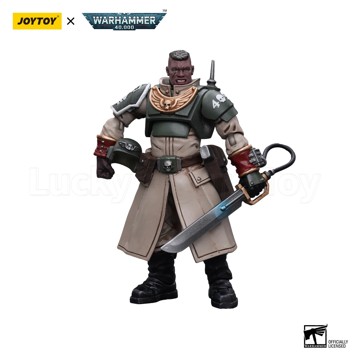 【الأصلي】JOYTOY 1/18 شخصية الحركة Warhammer 40K Astra Militarum Cadian Command Squad Commander مع ألعاب سيف الطاقة #4