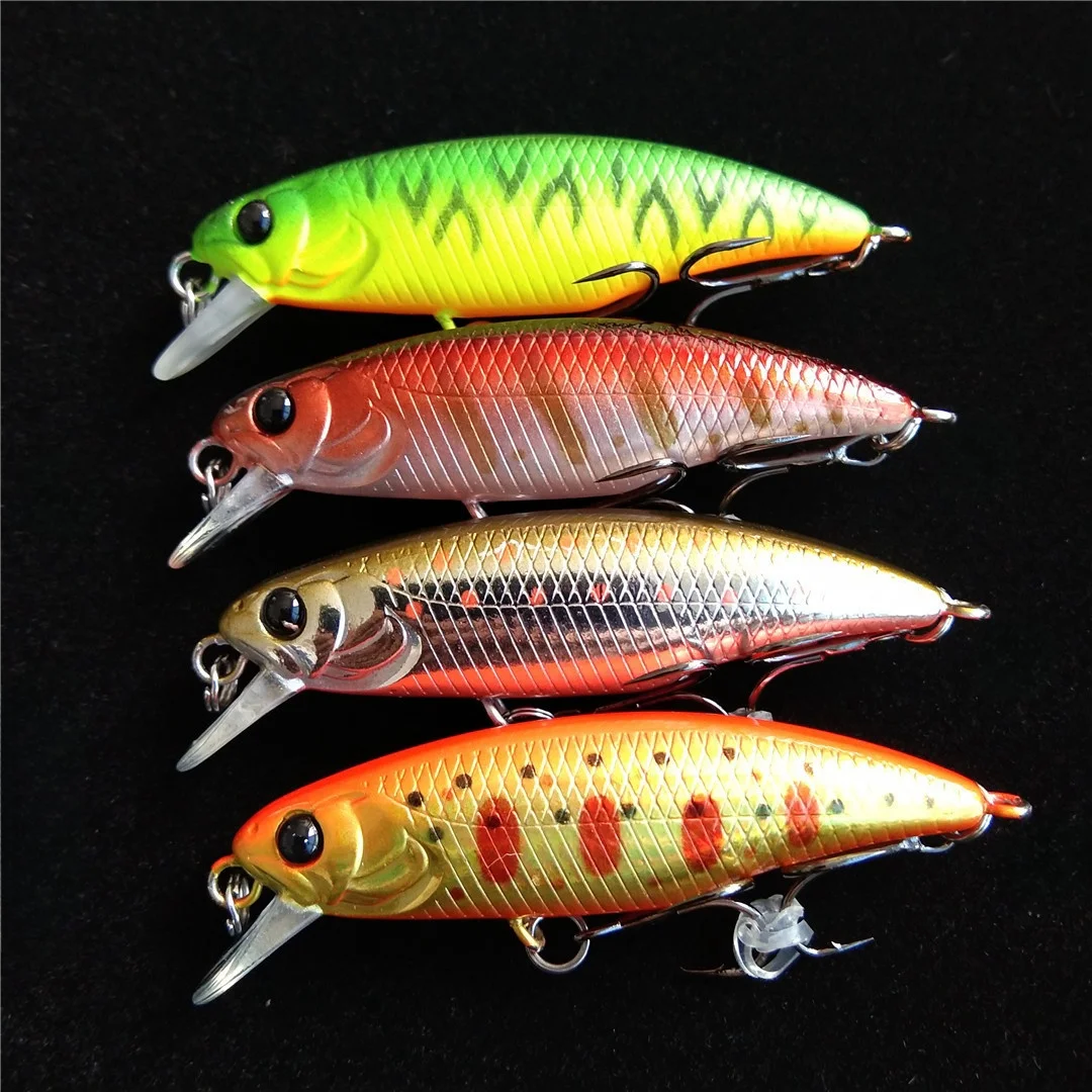 TSURINOYA 4PCS 48mm 3.3g Fishing Lure DW69 Sinking Minnow Hard Bait Fishing Wobblers Jerkbait Bass Trout Lure Swimbait