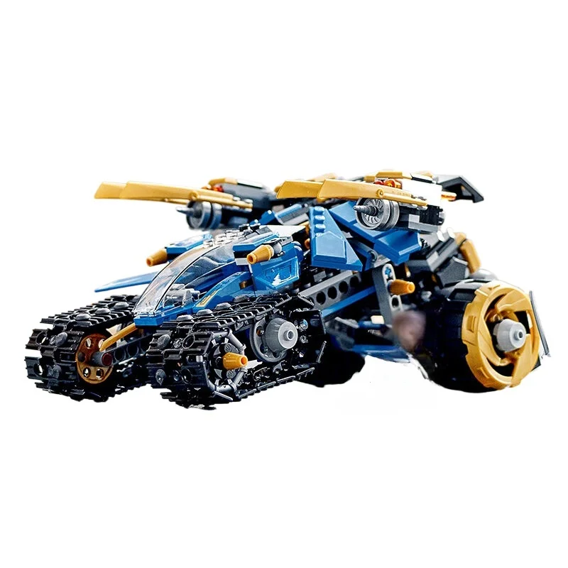 576pcs Technical Mechanical Ninjas Thunder raider Assault Tank Combination Mech Assembly Building Block Model Boy Toy Gift