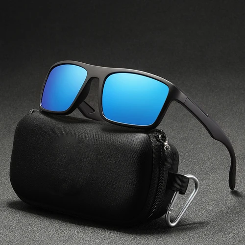 Imagen 2 del producto Gafas de sol polarizadas para exteriores Unisex, montura negra, UV400, conducción, viaje, ultraligeras, antideslumbrantes