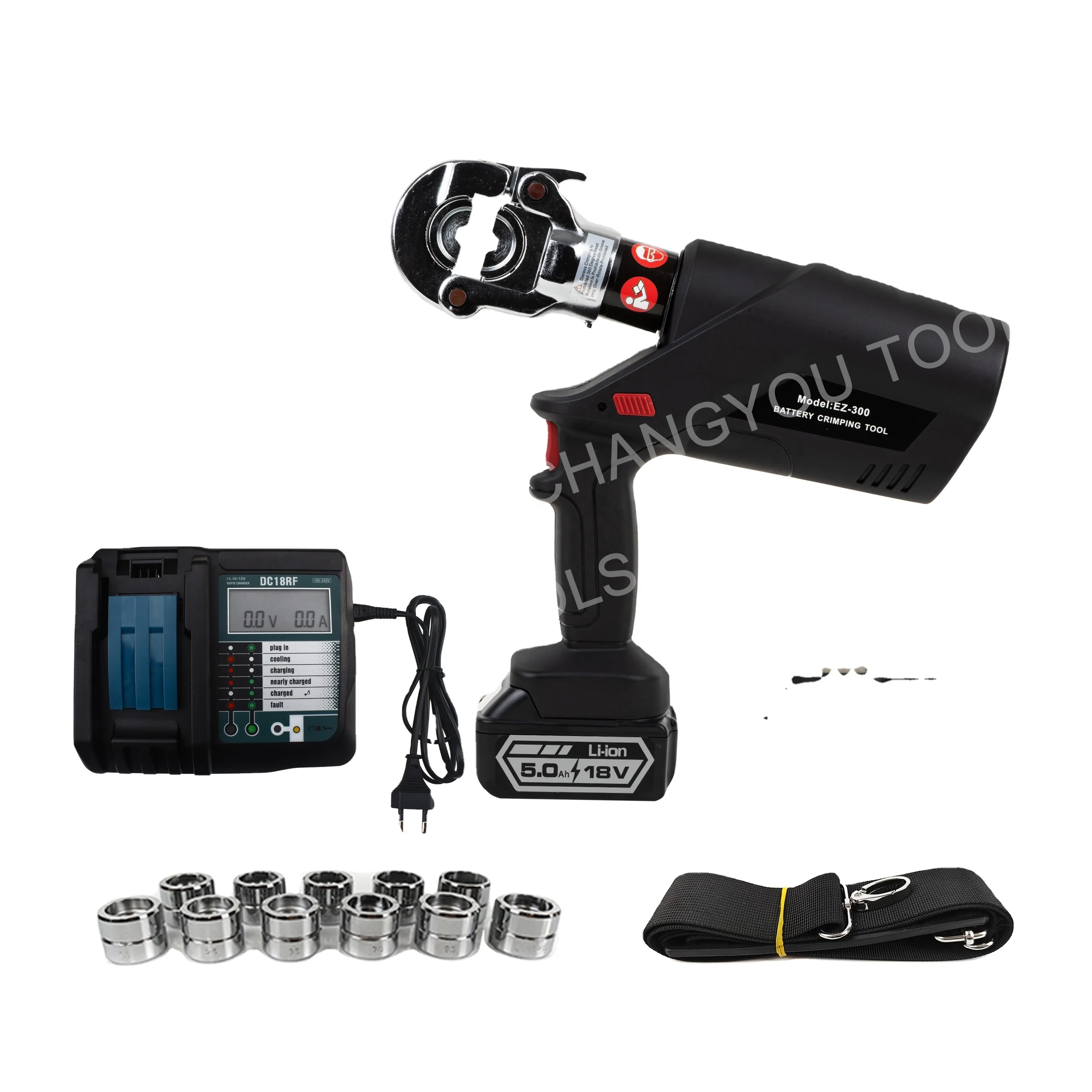 

EZ-300 Инструмент для обжима электрического кабеля Гидравлический обжимной инструмент для аккумулятора для гидравлического обжима 10-300 мм2