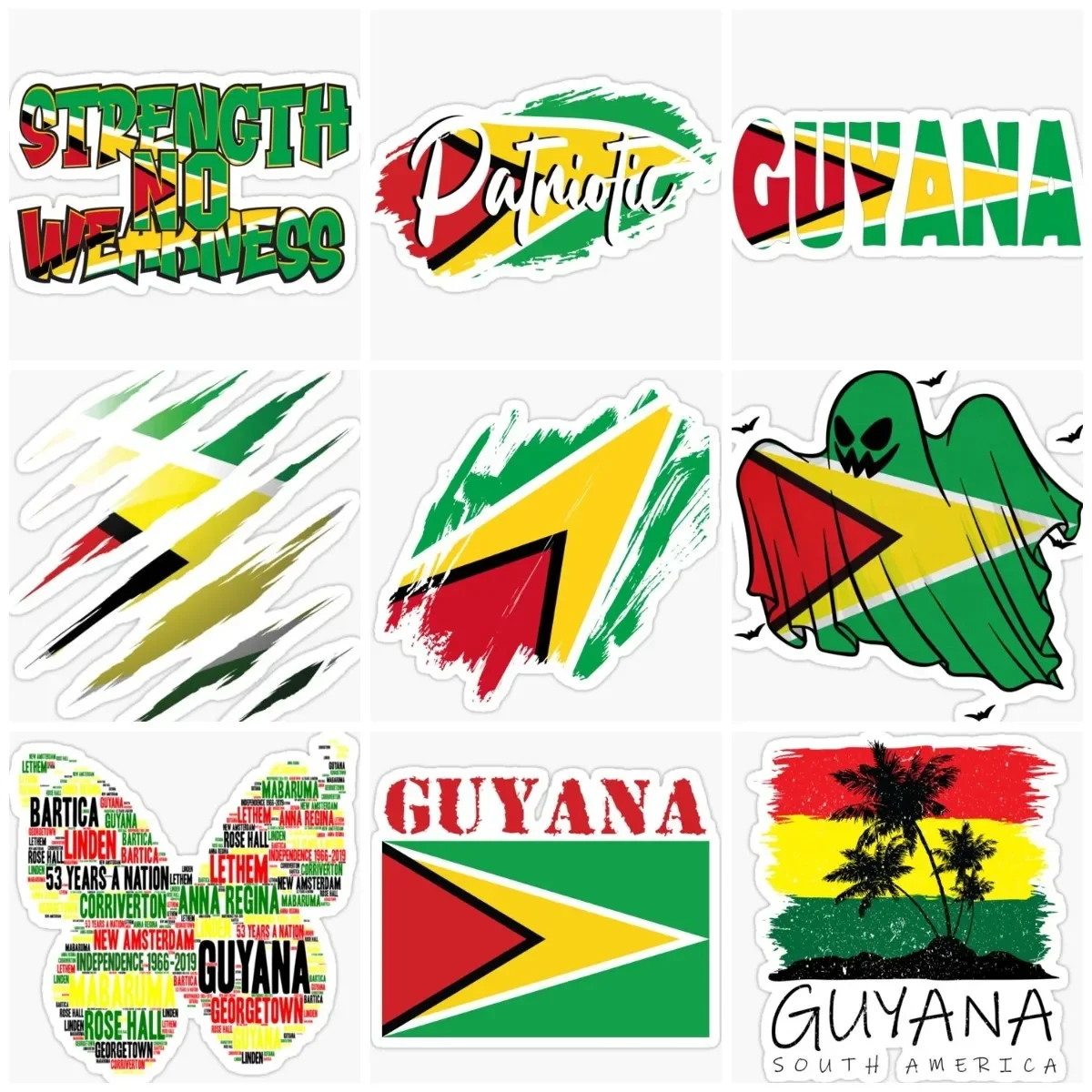 

Guyana Flag Creative Sticker Bicycle Vinyl Accessories Truck Window Wall Moto Van Car Glass Helmet Racing Camper Off-road Decal