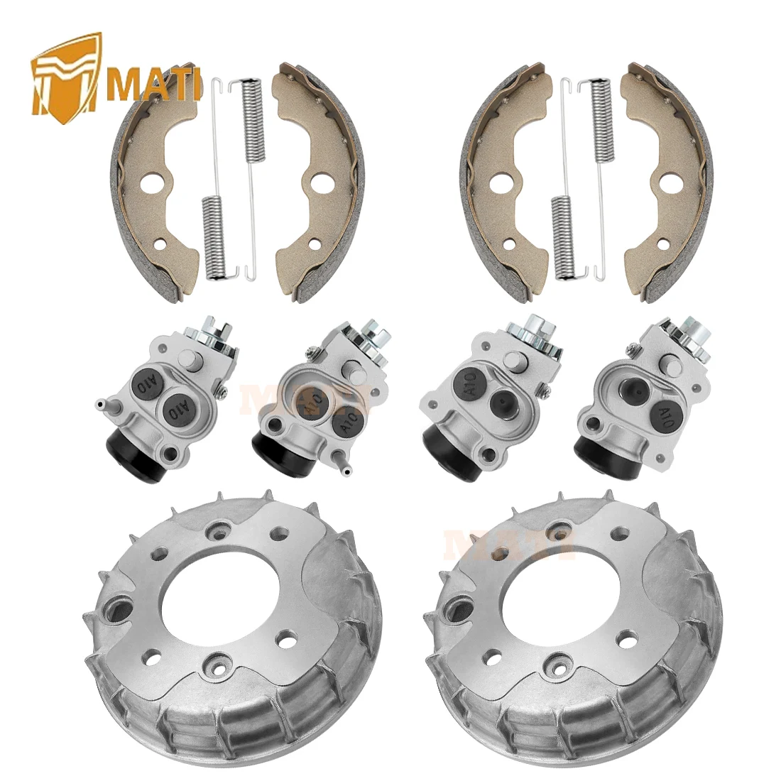 

MATI Front Brake Wheel Cylinders Drums Shoes Kit Left&Right for Honda FourTrax 300 4x4 Rancher 350 4x4 1988-2003 45330-HC5-006