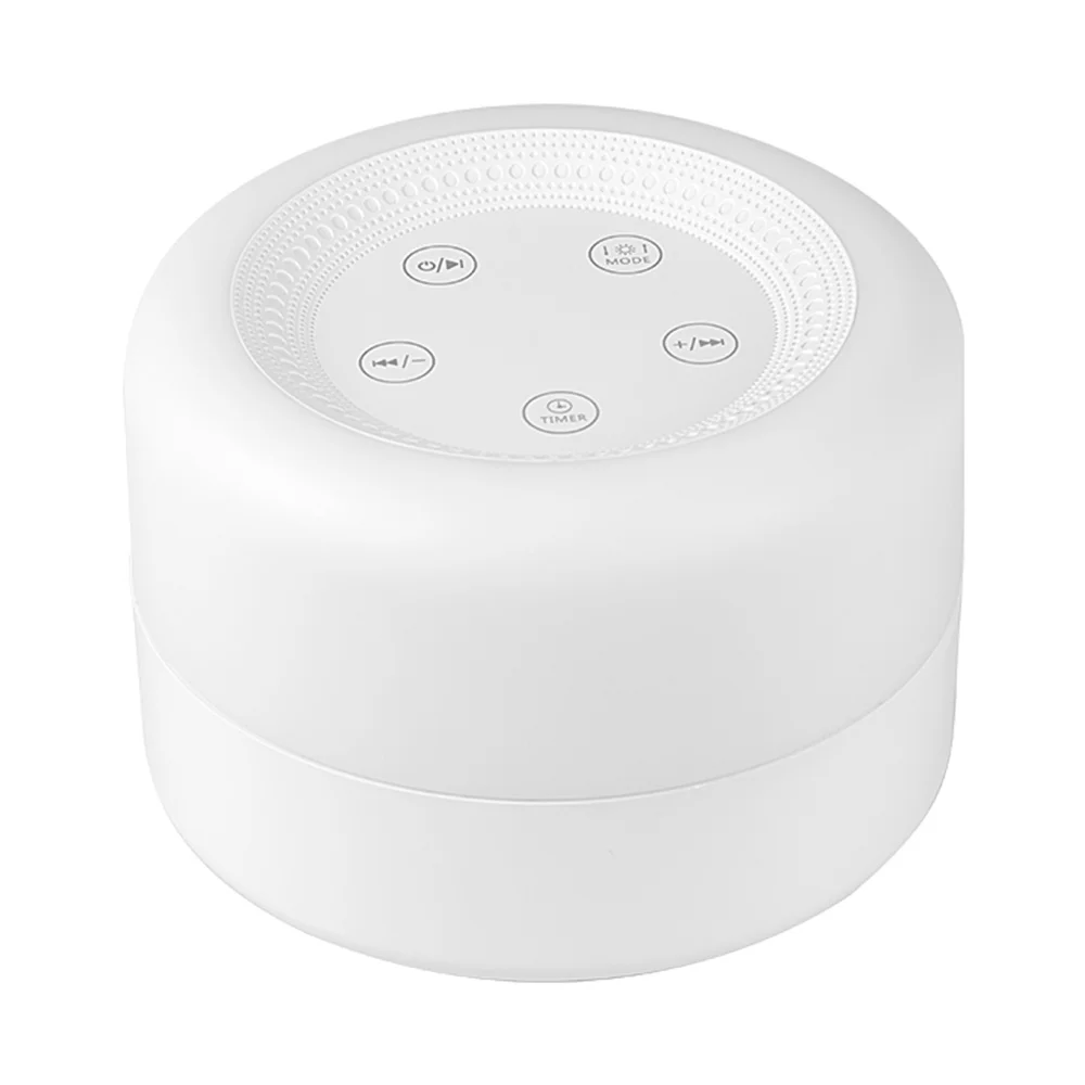 Máquina de ruido blanco para bebés, recargable por USB Luz Nocturna, apagado temporizado, reproductor de sonido para dormir para bebés, temporizador, reproductor de ruido