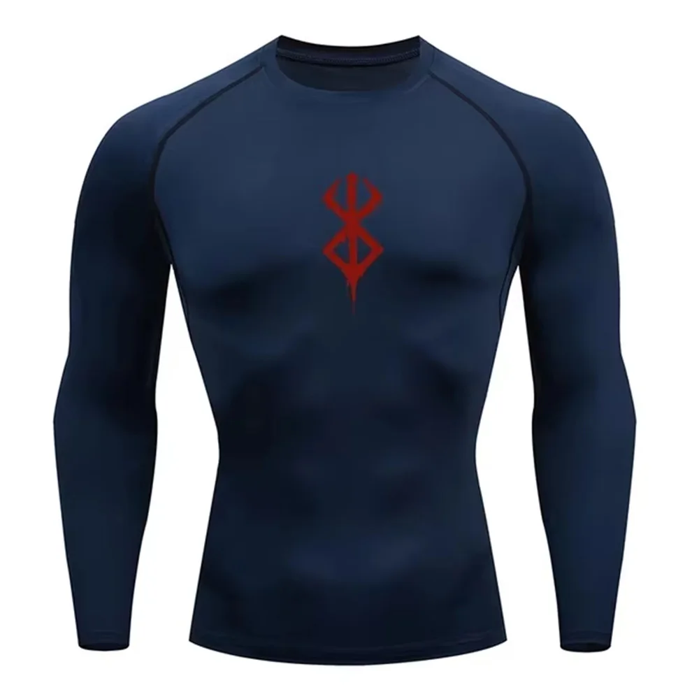 Top a compressione da uomo Anime Berserk Guts GYM Magliette da corsa Fitness Abbigliamento sportivo attillato T-shirt sportiva traspirante a maniche lunghe