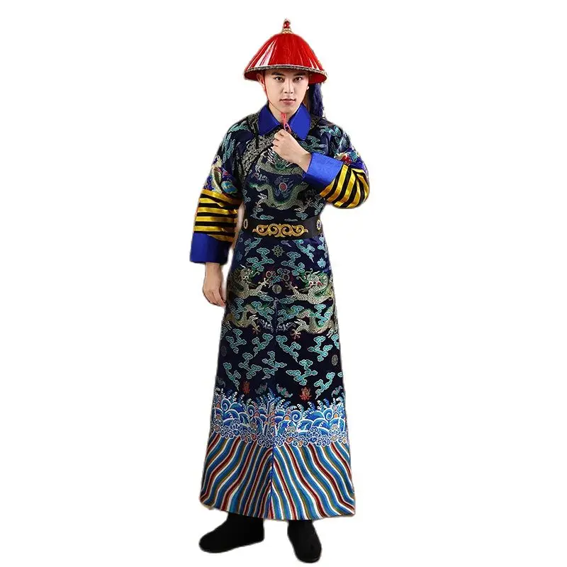 Robe de prairie chinoise pour hommes, vêtements de performance cosplay, vêtements masculins pour le jeu de films télévisés, costume d'officier de ministre Qing