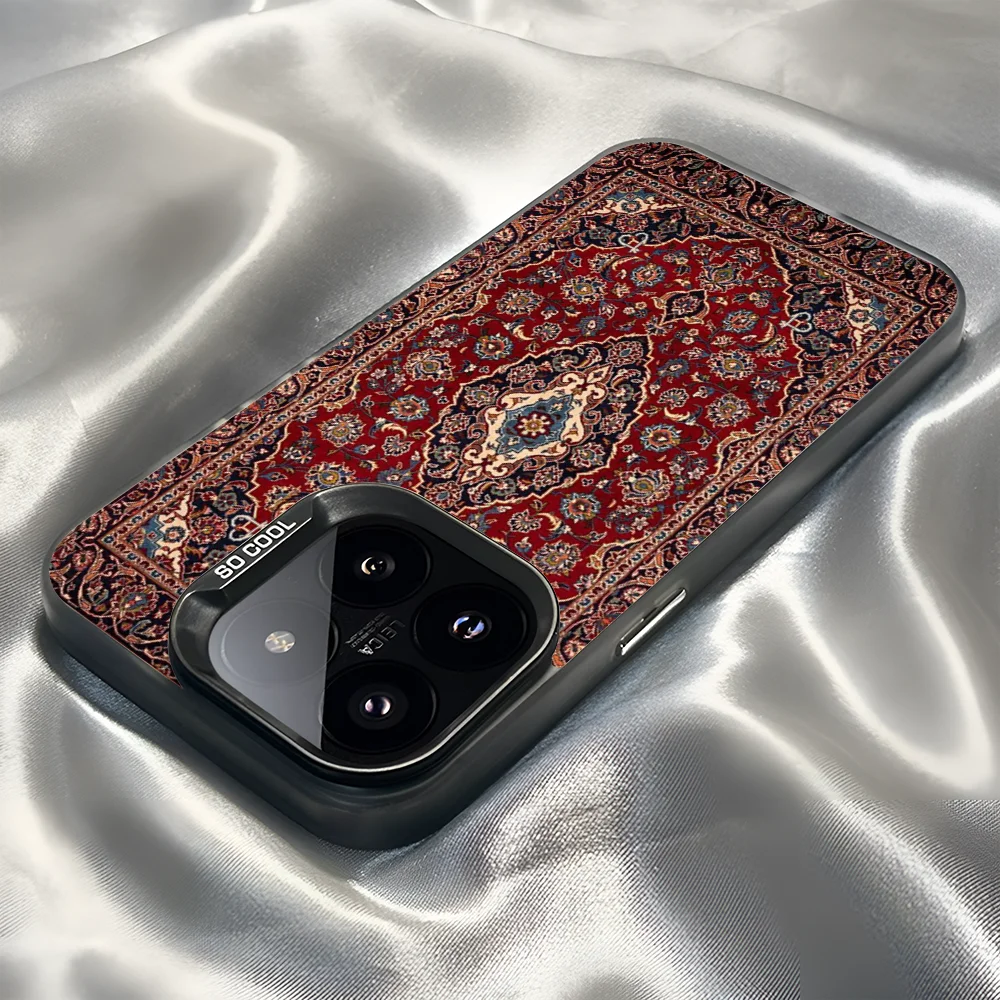 Epc Persian Carpet Floral Pattern Phone Case IMD Phone Case For IPhone 16 15 14 13 12 11 Pro Max Plus Color Silver Cover