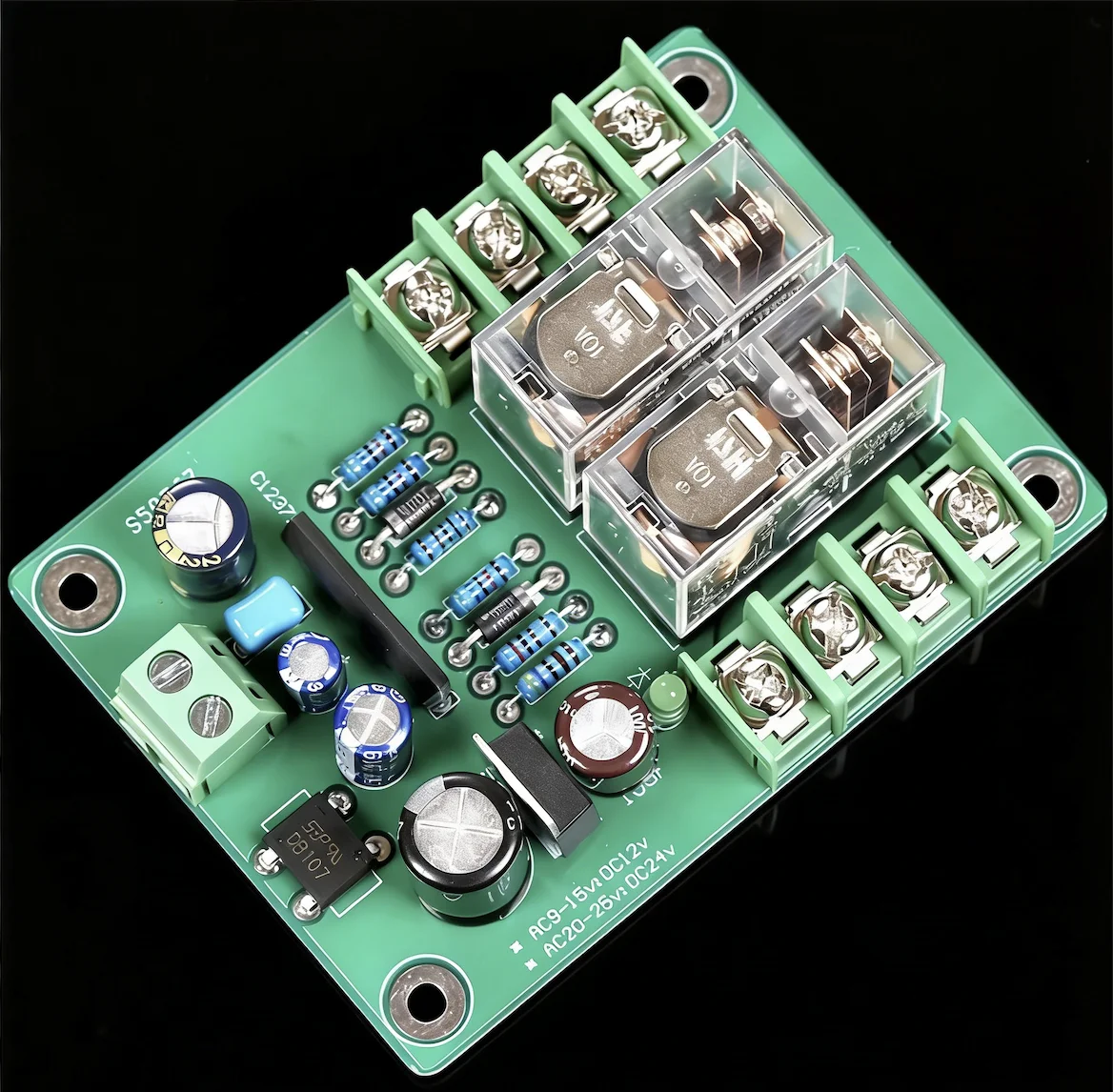 【Adopts UPC1237 Full-Function Protection IC】Dual-Channel High-Current (16A*2) Speaker Protection Board
